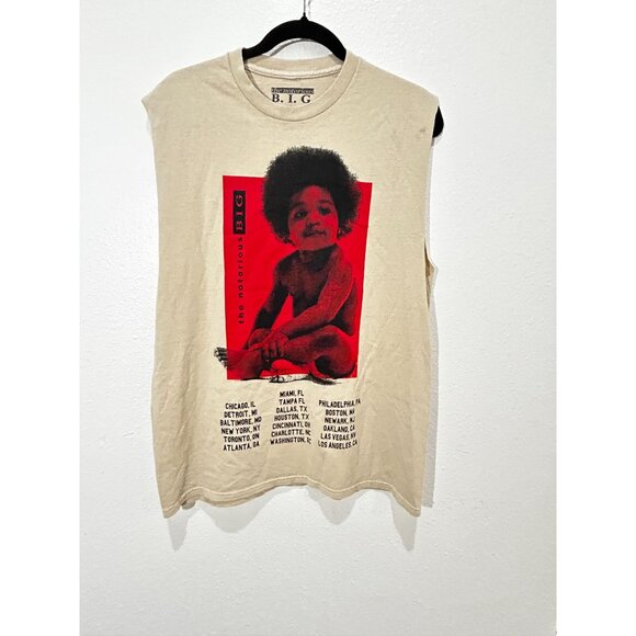NEW The Notorious Big Ready to Die Tour Sleeveless Muscle Tee, Size L - Picture 1 of 3